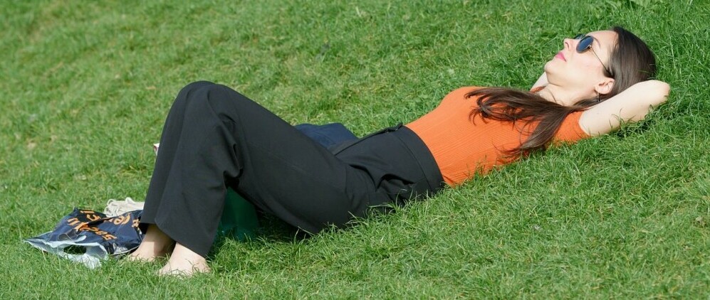 lying on the ground